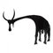 Scultura Twin Bulls verniciata nera di Bernhard Lipsøe, Immagine 3