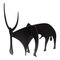 Black Painted Twin Bulls Sculpture from Bernhard Lipsøe 4