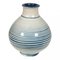 Weiße Vase mit blauen Streifen von Herman Kähler 2