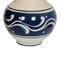 Vase mit Blau und Beige Glasur von Herman Kähler 3