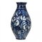 Blau glasierte Vase mit Swirl Design von Herman Kähler 1