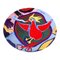 Keramikteller mit rotem Vogel von Corneille 1