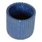 Blaue Vase aus Steingut mit geriffeltem Design von Arne Bang 2