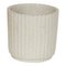 Beige Vase in Stoneware with Ribbed Design by Arne Bang 1