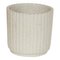 Vaso beige in gres con motivo a coste di Arne Bang, Immagine 1