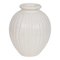 Nr 125 Vase aus Steingut mit geriffeltem Muster und beiger Glasur von Arne Bang 2
