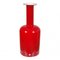 Vase en Verre Rouge de Otto Brauer Holmegaard 1