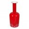 Red Glass Vase from Otto Brauer Holmegaard 2