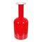 Red Glass Vase from Otto Brauer Holmegaard 1