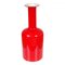 Red Glass Vase from Otto Brauer Holmegaard 1