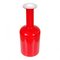 Red Glass Vase from Otto Brauer Holmegaard 2