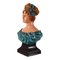 Danish Painted Bust of a Woman Ceramic, 1930s 2
