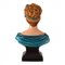 Danish Painted Bust of a Woman Ceramic, 1930s 3
