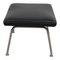 Black Leather Wing Ottoman from Hans Wegner, Image 2