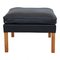 Black Berlin Leather 2202 Ottoman by Børge Mogensen for Fredericia 1