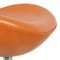 Cognac Classic Leather Egg Footstool by Arne Jacobsen, 1990s 4