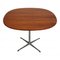 Rosewood Circular Café Table by Arne Jacobsen for Fritz Hansen, 1970s 2
