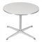 White Laminated Coffee Table with a Metal Border by Arne Jacobsen for Fritz Hansen 1
