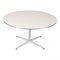 White Laminate and Metal Border Coffee Table by Arne Jacobsen for Fritz Hansen, Image 1