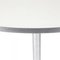 Mesa de centro de laminado blanco y borde de metal de Arne Jacobsen para Fritz Hansen, Imagen 3
