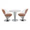 Wire Cone Chair Set with Brown Patinated Leather by Verner Panton for Fritz Hansen, 1980s, Set of 5, Image 2