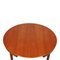 Teak and Cognac Aniline Leather Roundette Table with Chairs by Hans Olsen for Frem Røjle, 1890s 4