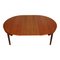 Teak and Cognac Aniline Leather Roundette Table with Chairs by Hans Olsen for Frem Røjle, 1890s 5