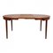 Teak and Cognac Aniline Leather Roundette Table with Chairs by Hans Olsen for Frem Røjle, 1890s, Image 3