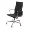 Chaise de Bureau EA-19 en Cuir Noir par Charles Eames pour Vitra 1