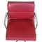 Chaise de Bureau Softpad Ea-217 en Cuir Rouge Foncé par Charles Eames pour Vitra, 2000s 2