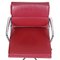 Silla de oficina Ea-217 de cuero rojo oscuro de Charles Eames para Vitra, década de 2000, Imagen 2