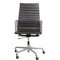 Patinated Dark Brown Leather Ea-119 Office Chair by Charles Eames for Vitra, 2000s 1