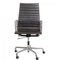 Patinated Dark Brown Leather Ea-119 Office Chair by Charles Eames for Vitra, 2000s, Image 1