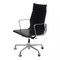 Black Leather and Chrome Ea-119 Office Chair by Charles Eames for Vitra 2