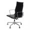 Chaise de Bureau Ea-119 en Cuir Noir et Chrome par Charles Eames pour Vitra 2