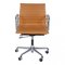 Cognacfarbener Ea-117 Bürostuhl aus Leder von Charles Eames für Vitra 2