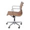 Cognacfarbener Ea-117 Bürostuhl aus Leder von Charles Eames für Vitra 3