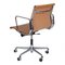 Cognacfarbener Ea-117 Bürostuhl aus Leder von Charles Eames für Vitra 4
