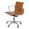 Cognacfarbener Ea-117 Bürostuhl aus Leder von Charles Eames für Vitra 1