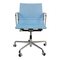 Blauer Ea-117 Bürostuhl mit Stoffbezug von Charles Eames für Vitra 1