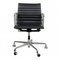 Black Leather and Chrome Ea-117 Office Chair by Charles Eames for Vitra 1