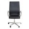 Chaise de Bureau Oxford à Dossier Haut en Cuir Noir par Arne Jacobsen, 2000s 1