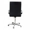 Silla de oficina Oxford mediana de cuero negro y respaldo alto de Arne Jacobsen, Imagen 7