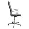 Medium High Back and Original Black Leather Oxford Office Chair by Arne Jacobsen, Image 6