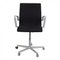 Black Christianshavn Fabric Oxford Low Office Chair by Arne Jacobsen 1