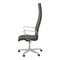 Black Leather High Oxford Office Chair by Arne Jacobsen, Image 3