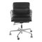 Chaise de Bureau Ea-217 en Cuir Noir par Charles Eames pour Vitra 2