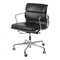 Black Leather Ea-217 Office Chair by Charles Eames for Vitra 1