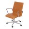 Cognac Aniline Leather Oxford Office Chair by Arne Jacobsen 1