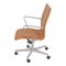 Cognac Aniline Leather Oxford Office Chair by Arne Jacobsen, Image 3